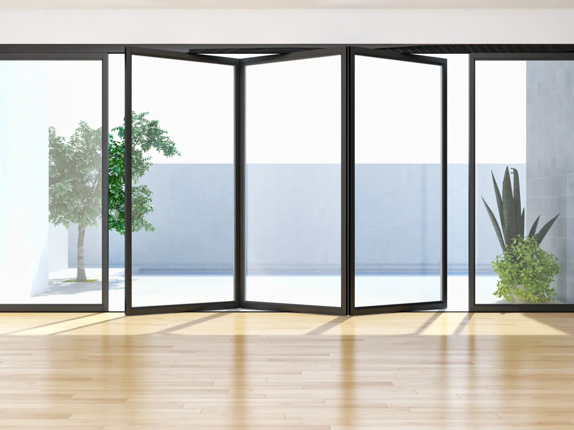 VLX 100 Bifold / Folding Door in Coral Gables, FL | TruePane Windows & Doors - detail 1
