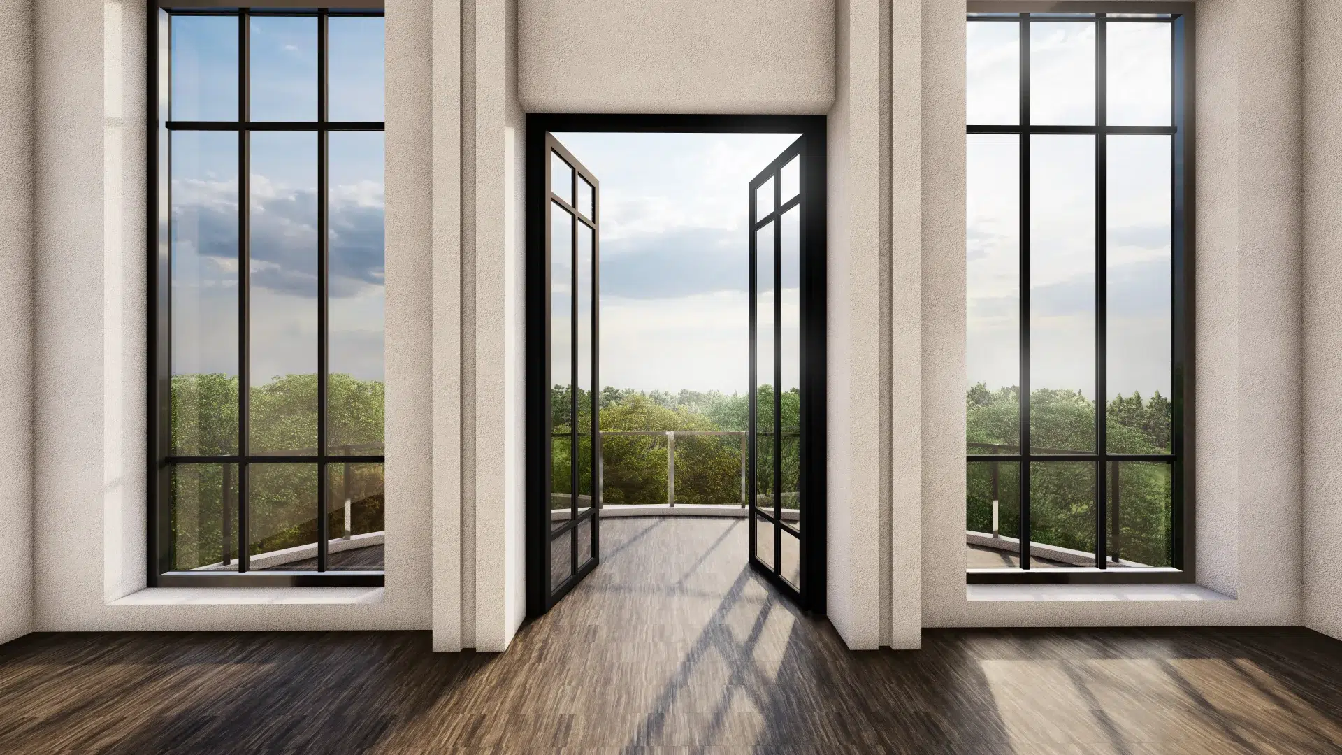 VLX 100 Double Swing / French Door in Coral Gables, FL | TruePane Windows & Doors - detail 1